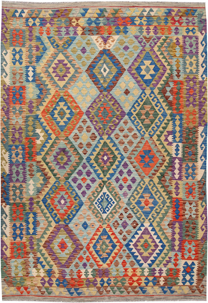 Multi Colored Kilim 6' 9 x 9' 9 - No. 64446 - ALRUG Rug Store