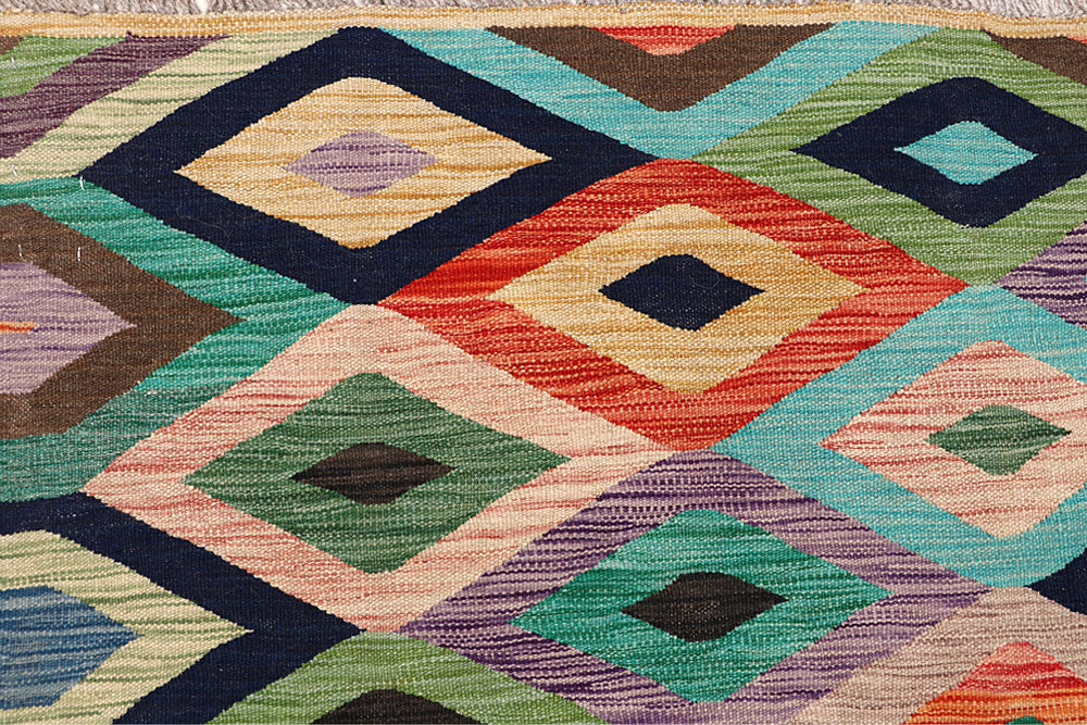 Multi Colored Kilim 6' 3 x 9' 7 - No. 64447 - ALRUG Rug Store