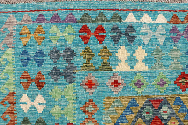 Multi Colored Kilim 6' 9 x 9' 11 - No. 64449 - ALRUG Rug Store