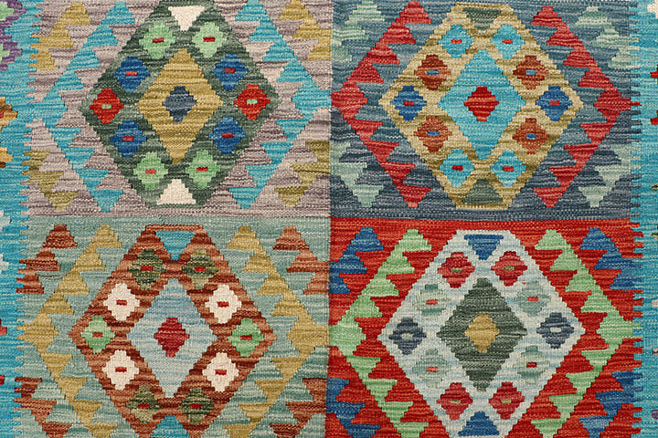 Multi Colored Kilim 6' 9 x 9' 11 - No. 64449 - ALRUG Rug Store