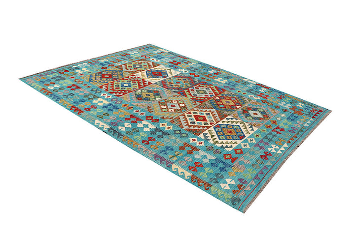 Multi Colored Kilim 6' 9 x 9' 11 - No. 64449 - ALRUG Rug Store