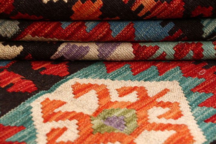 Multi Colored Kilim 6' 8 x 8' 2 - No. 64450 - ALRUG Rug Store