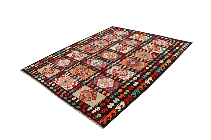 Multi Colored Kilim 6' 8 x 8' 2 - No. 64450 - ALRUG Rug Store