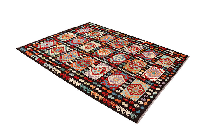 Multi Colored Kilim 6' 8 x 8' 2 - No. 64450 - ALRUG Rug Store