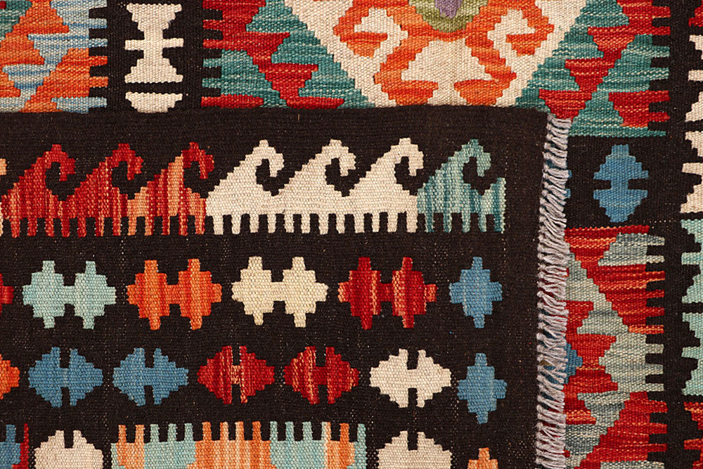 Multi Colored Kilim 6' 8 x 8' 2 - No. 64450 - ALRUG Rug Store