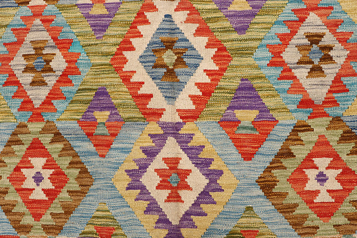 Multi Colored Kilim 6' 8 x 9' 9 - No. 64451 - ALRUG Rug Store