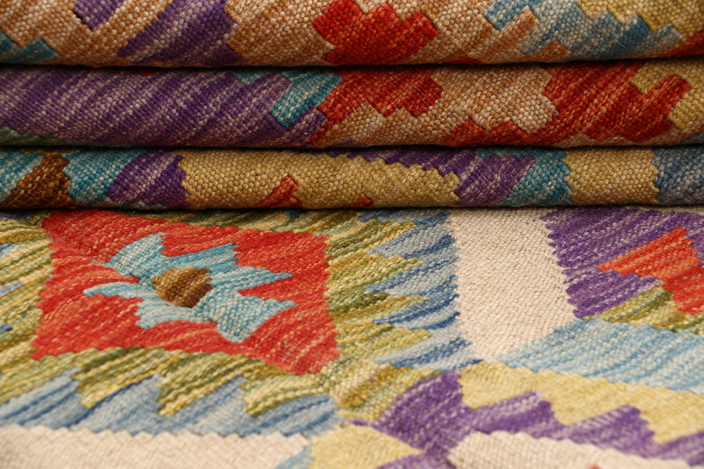 Multi Colored Kilim 6' 8 x 9' 9 - No. 64451 - ALRUG Rug Store