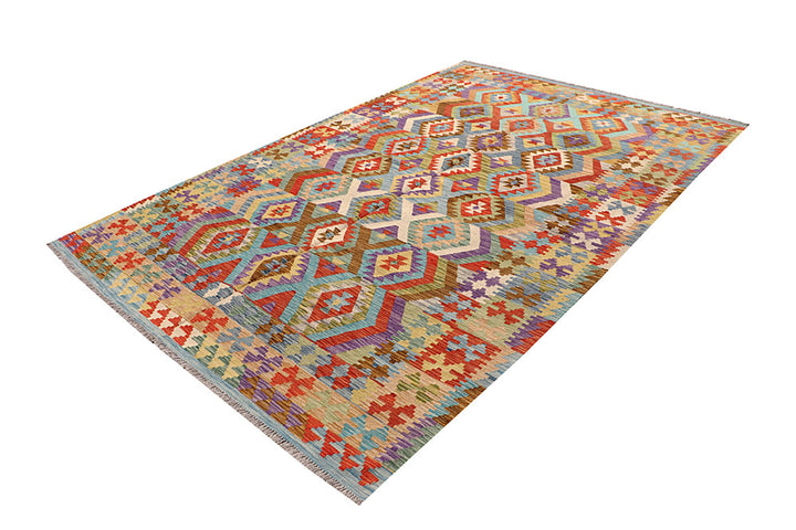 Multi Colored Kilim 6' 8 x 9' 9 - No. 64451 - ALRUG Rug Store