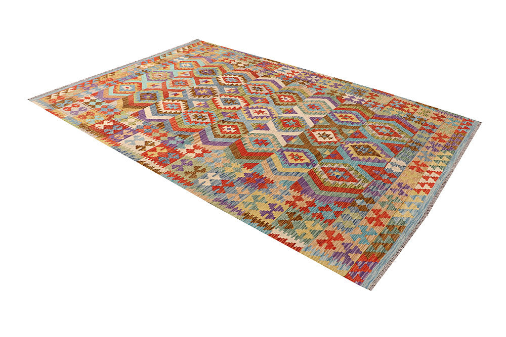 Multi Colored Kilim 6' 8 x 9' 9 - No. 64451 - ALRUG Rug Store