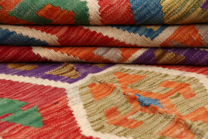 Multi Colored Kilim 7' x 9' 8 - No. 64452 - ALRUG Rug Store