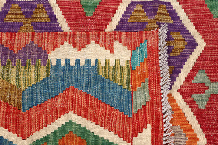 Multi Colored Kilim 7' x 9' 8 - No. 64452 - ALRUG Rug Store