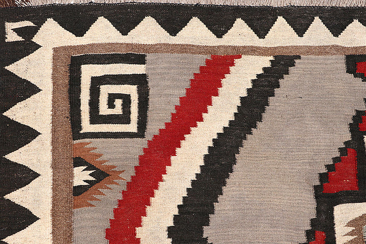 Multi Colored Kilim 6' 1 x 9' 6 - No. 64453 - ALRUG Rug Store