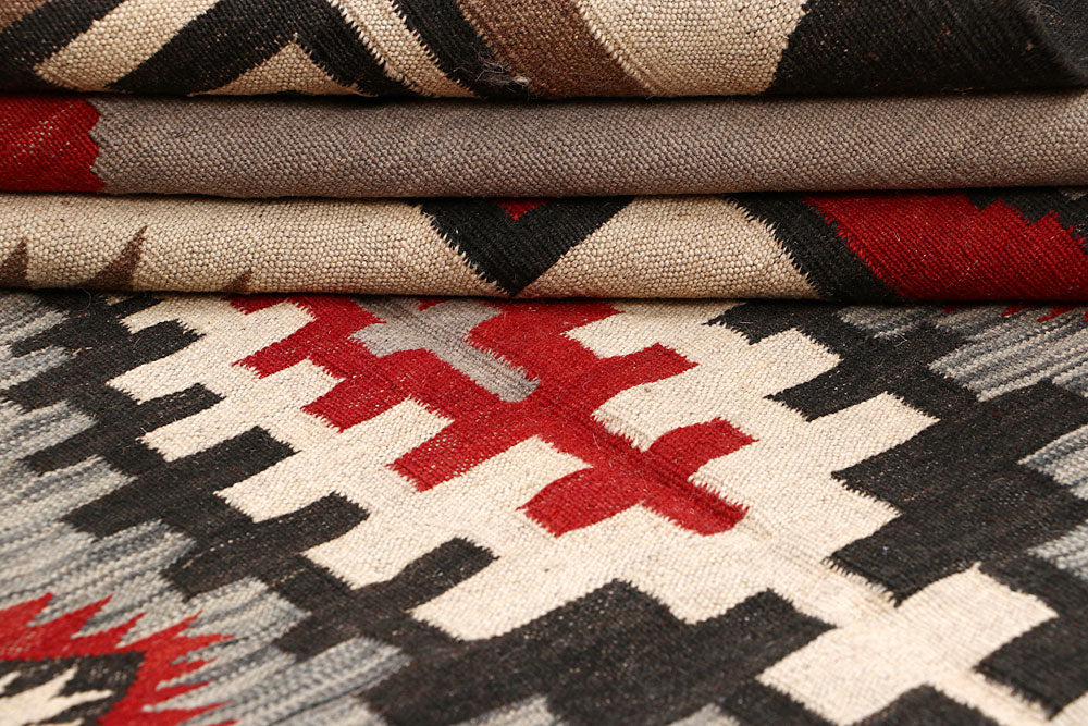 Multi Colored Kilim 6' 1 x 9' 6 - No. 64453 - ALRUG Rug Store