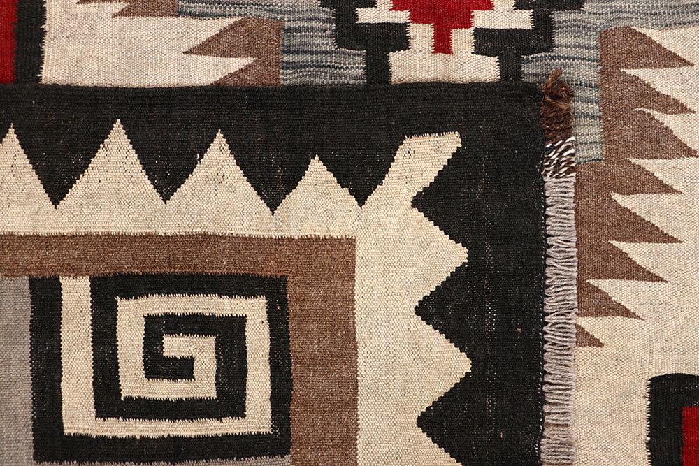 Multi Colored Kilim 6' 1 x 9' 6 - No. 64453 - ALRUG Rug Store