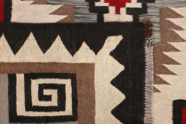 Multi Colored Kilim 6' 1 x 9' 6 - No. 64453 - ALRUG Rug Store