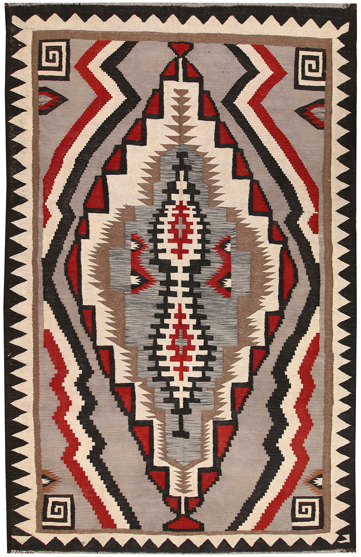 Multi Colored Kilim 6' 1 x 9' 6 - No. 64453 - ALRUG Rug Store