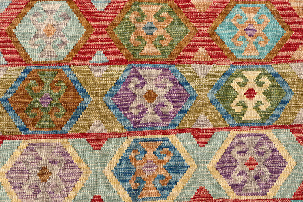 Multi Colored Kilim 6' 9 x 9' 10 - No. 64454 - ALRUG Rug Store