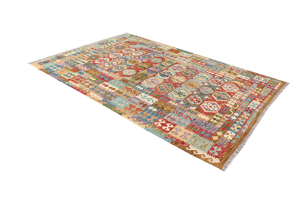 Multi Colored Kilim 6' 9 x 9' 10 - No. 64454 - ALRUG Rug Store
