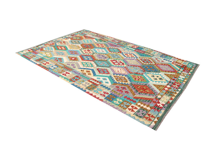Multi Colored Kilim 6' 10 x 9' 9 - No. 64455 - ALRUG Rug Store