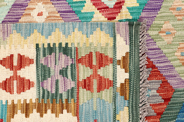 Multi Colored Kilim 6' 10 x 9' 9 - No. 64455 - ALRUG Rug Store