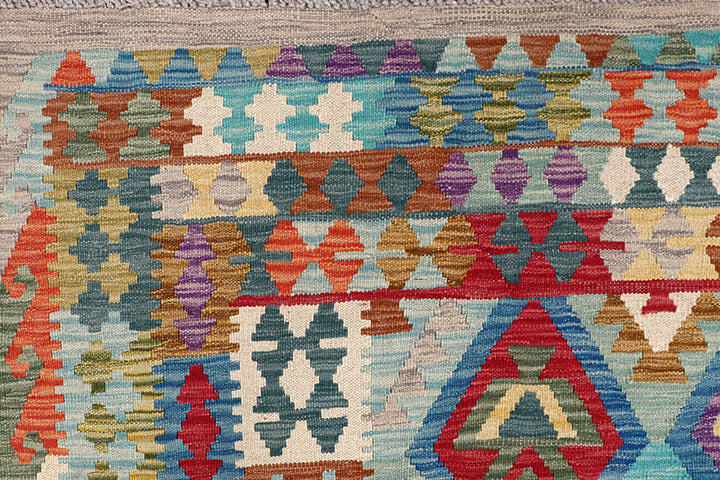 Multi Colored Kilim 6' 11 x 9' 9 - No. 64456 - ALRUG Rug Store