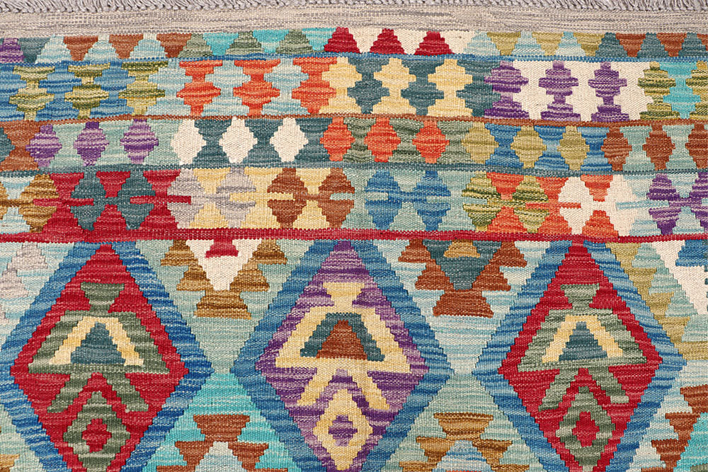 Multi Colored Kilim 6' 11 x 9' 9 - No. 64456 - ALRUG Rug Store