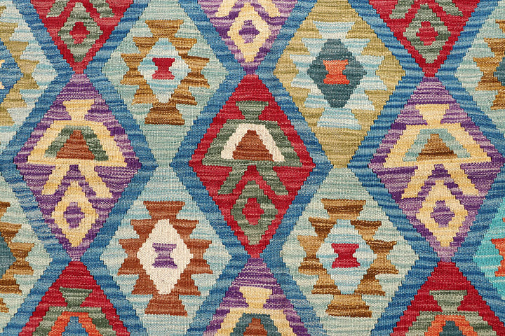 Multi Colored Kilim 6' 11 x 9' 9 - No. 64456 - ALRUG Rug Store