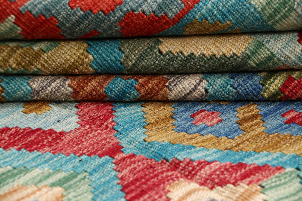 Multi Colored Kilim 6' 9 x 9' 8 - No. 64457 - ALRUG Rug Store