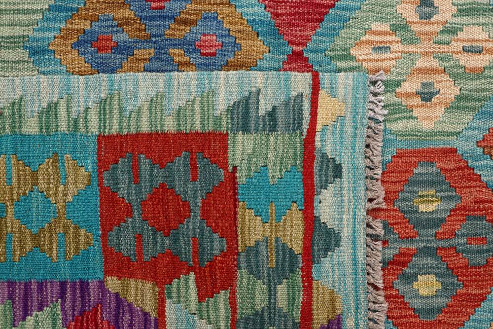 Multi Colored Kilim 6' 9 x 9' 8 - No. 64457 - ALRUG Rug Store