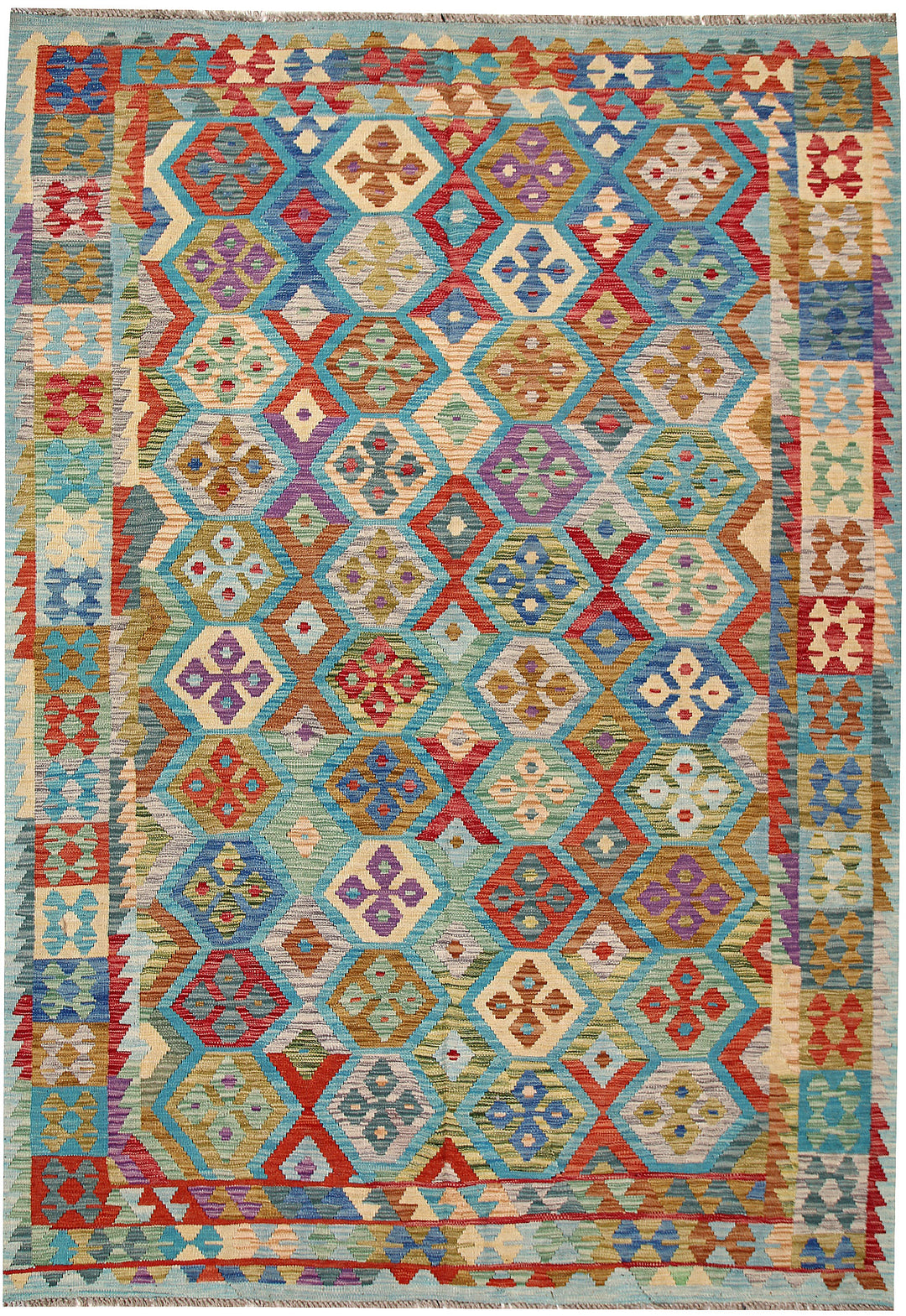 Multi Colored Kilim 6' 9 x 9' 8 - No. 64457 - ALRUG Rug Store