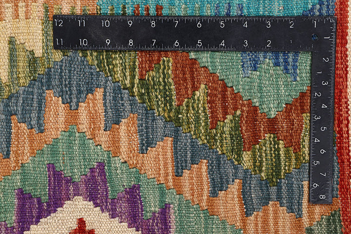 Multi Colored Kilim 6' 10 x 9' 8 - No. 64458 - ALRUG Rug Store
