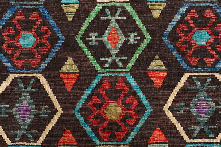 Multi Colored Kilim 6' 11 x 9' 10 - No. 64460 - ALRUG Rug Store