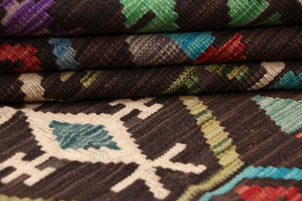 Multi Colored Kilim 6' 11 x 9' 10 - No. 64460 - ALRUG Rug Store