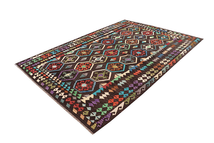 Multi Colored Kilim 6' 11 x 9' 10 - No. 64460 - ALRUG Rug Store