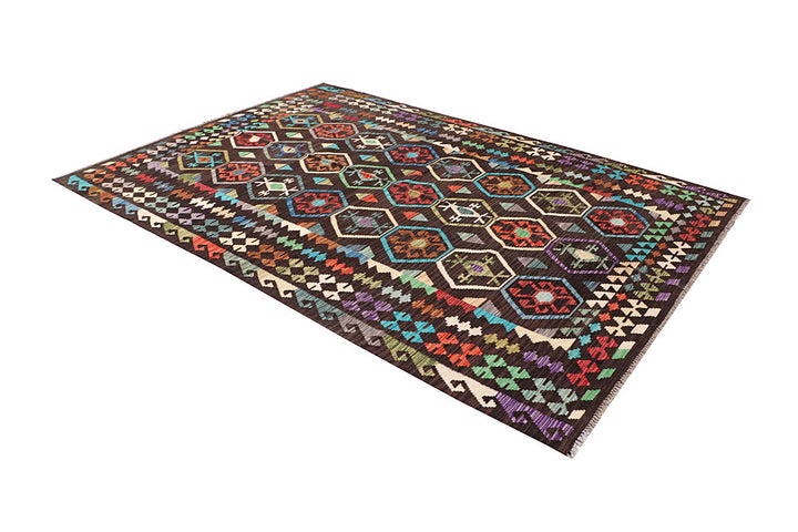 Multi Colored Kilim 6' 11 x 9' 10 - No. 64460 - ALRUG Rug Store