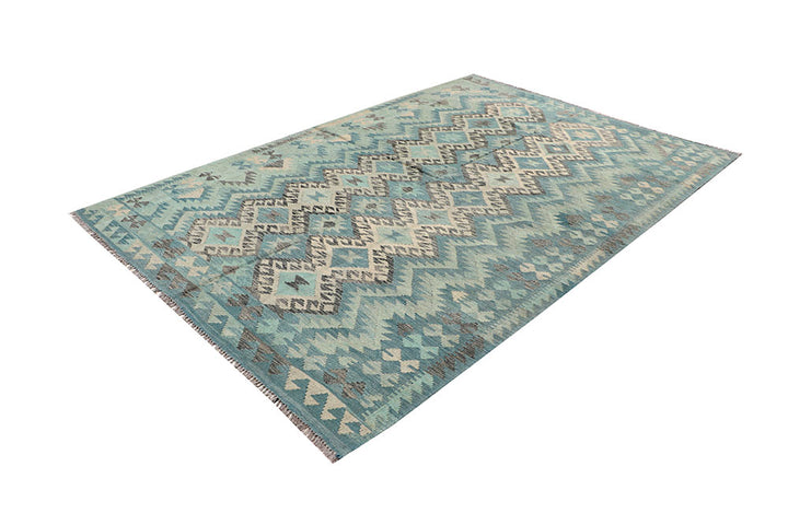 Multi Colored Kilim 6' 8 x 9' 8 - No. 64461 - ALRUG Rug Store