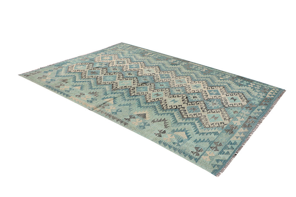 Multi Colored Kilim 6' 8 x 9' 8 - No. 64461 - ALRUG Rug Store