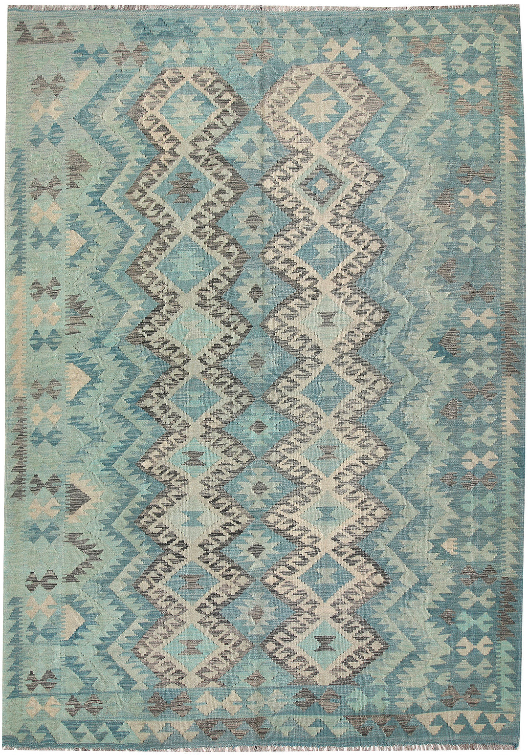 Multi Colored Kilim 6' 8 x 9' 8 - No. 64461 - ALRUG Rug Store