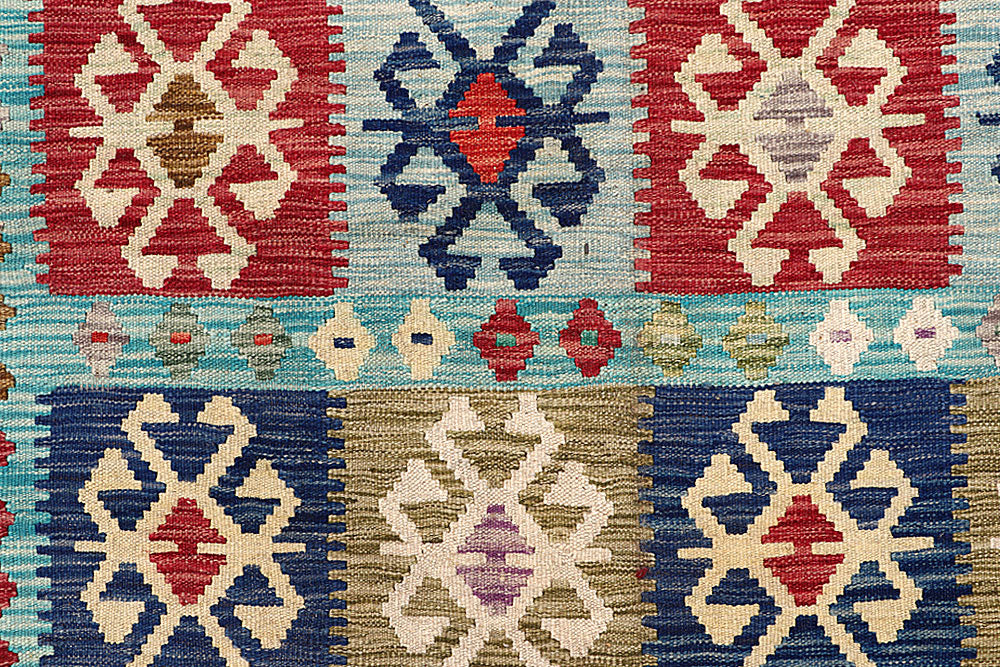 Multi Colored Kilim 6' 9 x 9' 9 - No. 64462 - ALRUG Rug Store