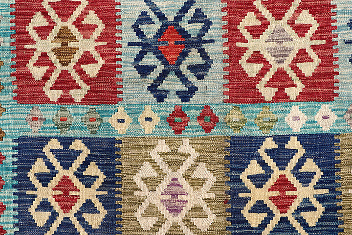 Multi Colored Kilim 6' 9 x 9' 9 - No. 64462 - ALRUG Rug Store