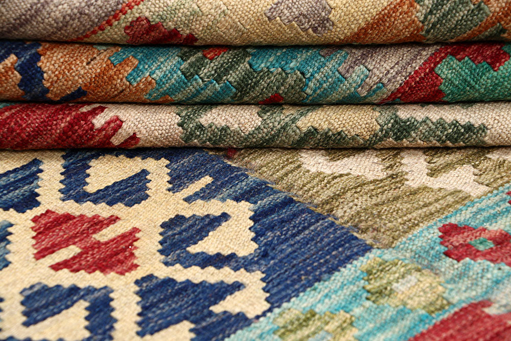 Multi Colored Kilim 6' 9 x 9' 9 - No. 64462 - ALRUG Rug Store