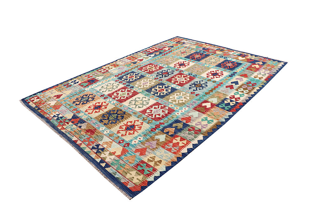 Multi Colored Kilim 6' 9 x 9' 9 - No. 64462 - ALRUG Rug Store