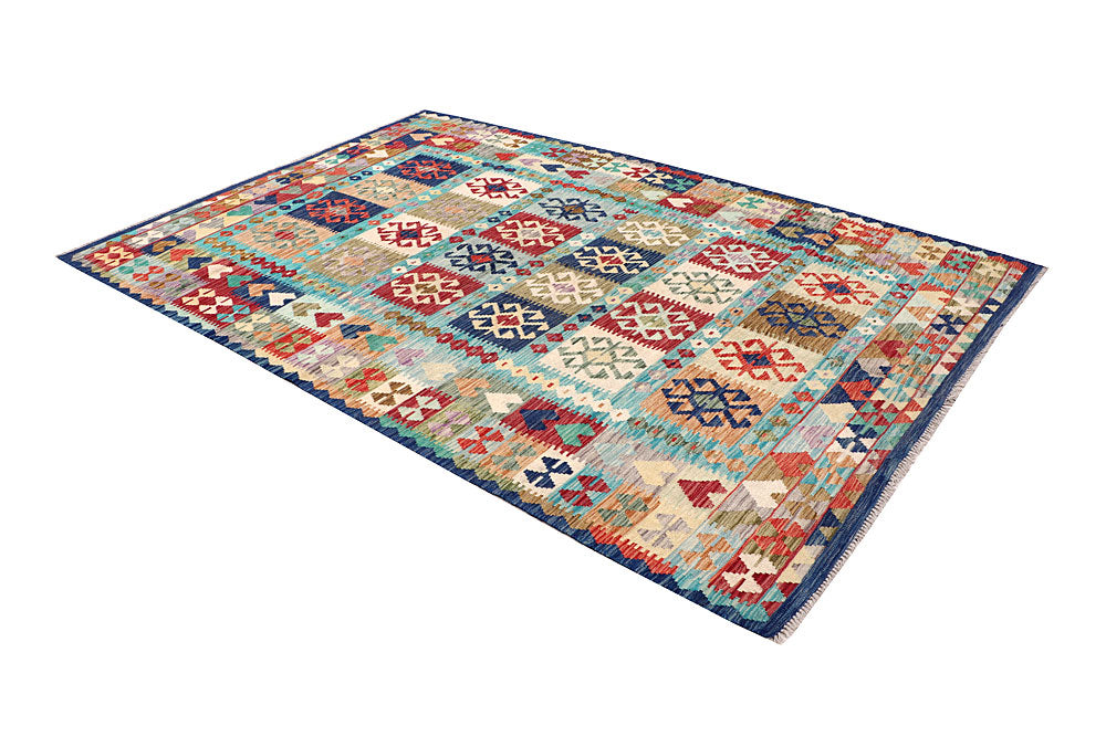 Multi Colored Kilim 6' 9 x 9' 9 - No. 64462 - ALRUG Rug Store