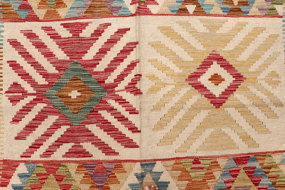 Multi Colored Kilim 6' 8 x 9' 8 - No. 64463 - ALRUG Rug Store