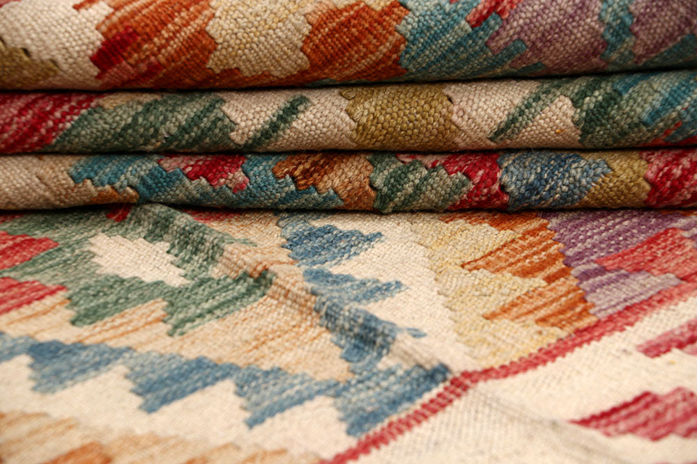 Multi Colored Kilim 6' 8 x 9' 8 - No. 64463 - ALRUG Rug Store