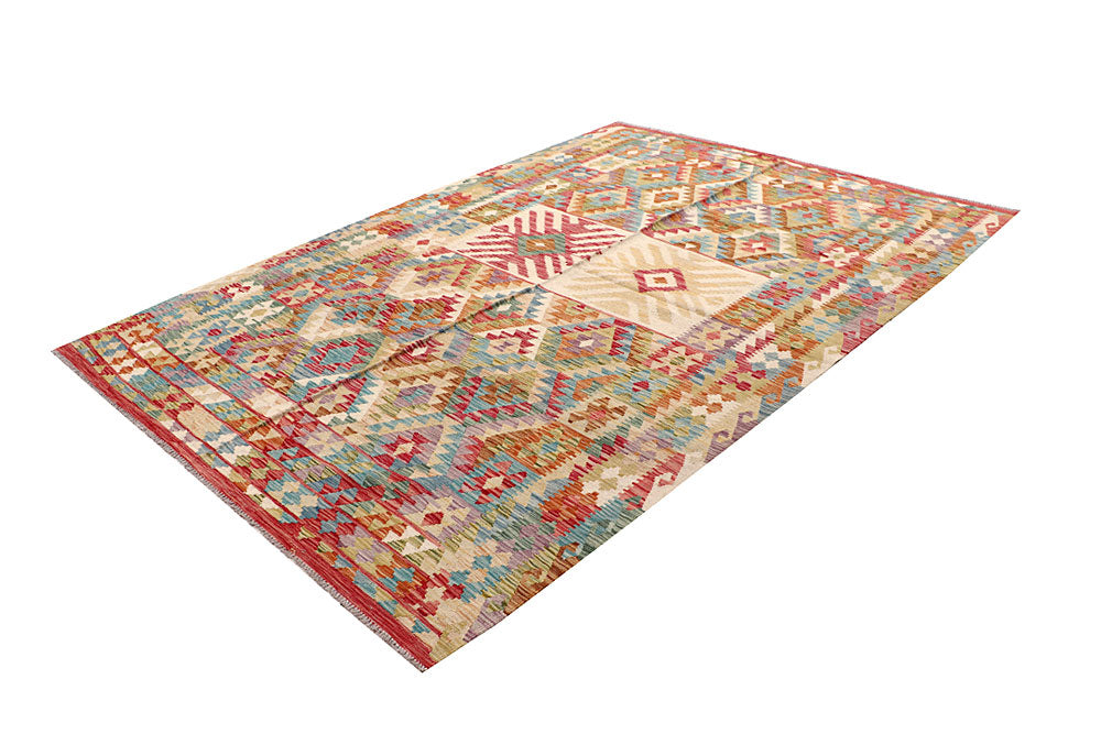 Multi Colored Kilim 6' 8 x 9' 8 - No. 64463 - ALRUG Rug Store