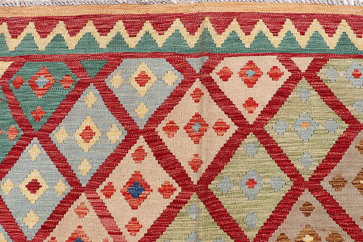Multi Colored Kilim 6' 7 x 9' 5 - No. 64465 - ALRUG Rug Store