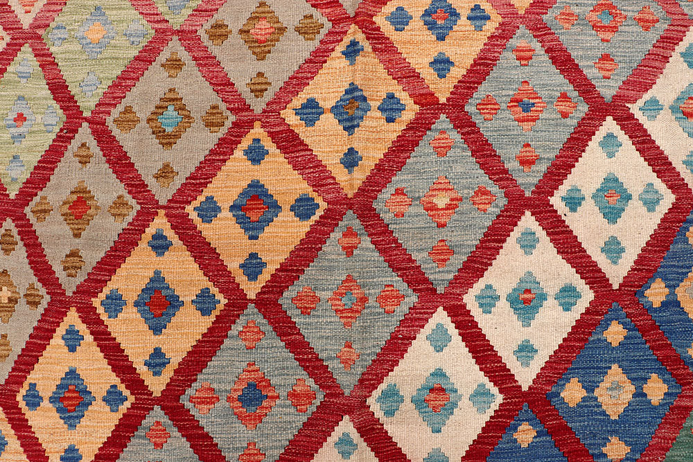 Multi Colored Kilim 6' 7 x 9' 5 - No. 64465 - ALRUG Rug Store