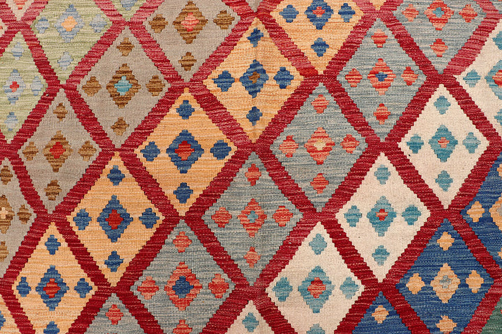 Multi Colored Kilim 6' 7 x 9' 5 - No. 64465 - ALRUG Rug Store