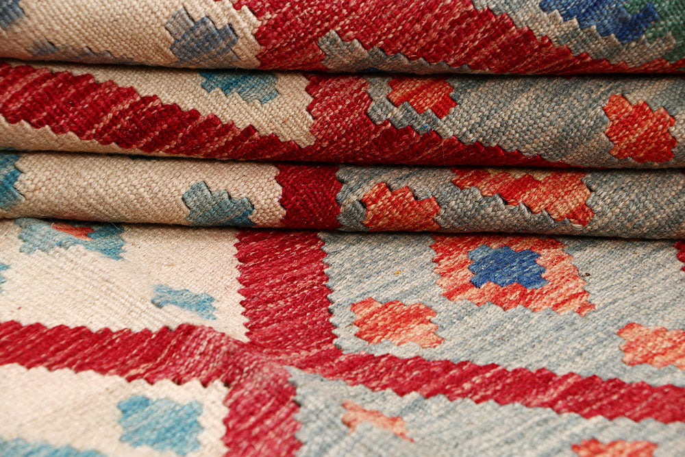 Multi Colored Kilim 6' 7 x 9' 5 - No. 64465 - ALRUG Rug Store